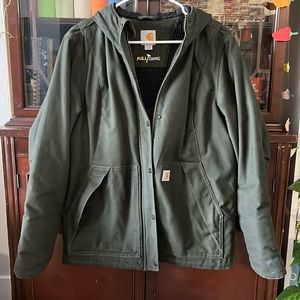 W Carhartt Full Swing Quick Duck Jacket Coat in Olive / Dark Green S (4/6)